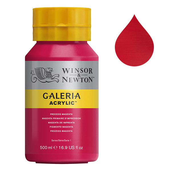 Winsor & Newton Galeria peinture acrylique (500 ml) - 533 magenta primaire d'impression 410103 - 1