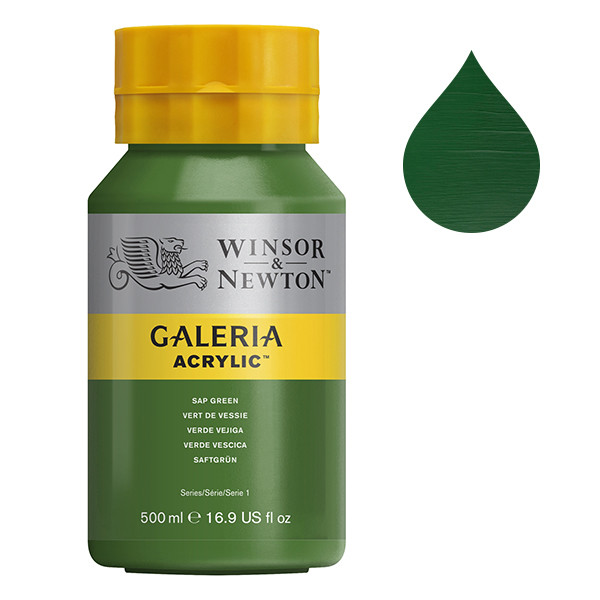 Winsor & Newton Galeria peinture acrylique (500 ml) - 599 vert de vessie 410110 - 1