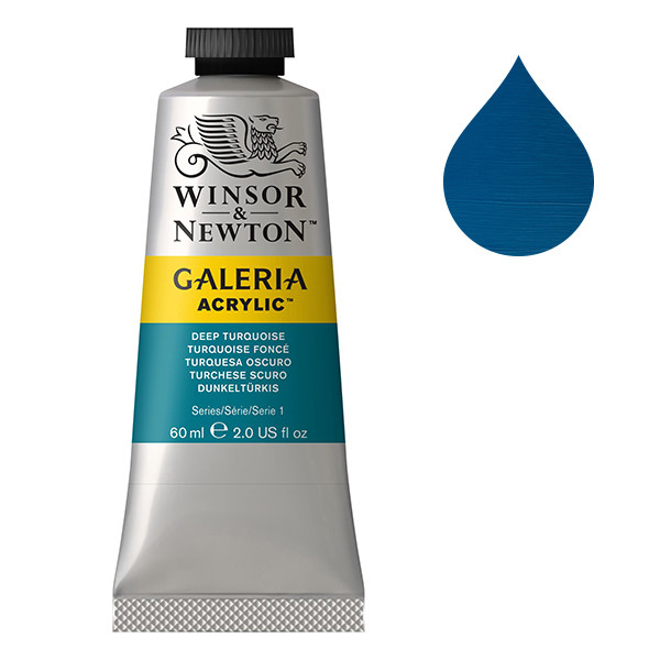 Winsor & Newton Galeria peinture acrylique (60 ml) - 232 turquoise foncé 410014 - 1