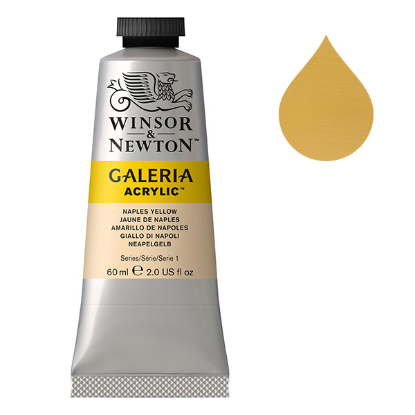 Winsor & Newton Galeria peinture acrylique (60 ml) - 422 jaune de Naples 410024 - 1