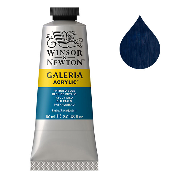 Winsor & Newton Galeria peinture acrylique (60 ml) - 516 bleu phtalo 410039 - 1