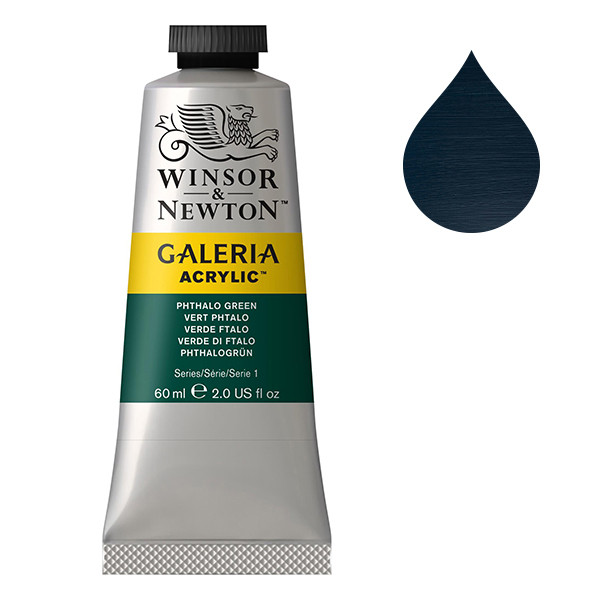 Winsor & Newton Galeria peinture acrylique (60 ml) - 522 vert phtalo 410040 - 1