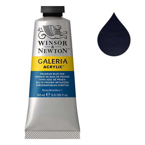 Winsor & Newton Galeria peinture acrylique (60 ml) - 541 nuance de bleu de Prusse 410045 - 1