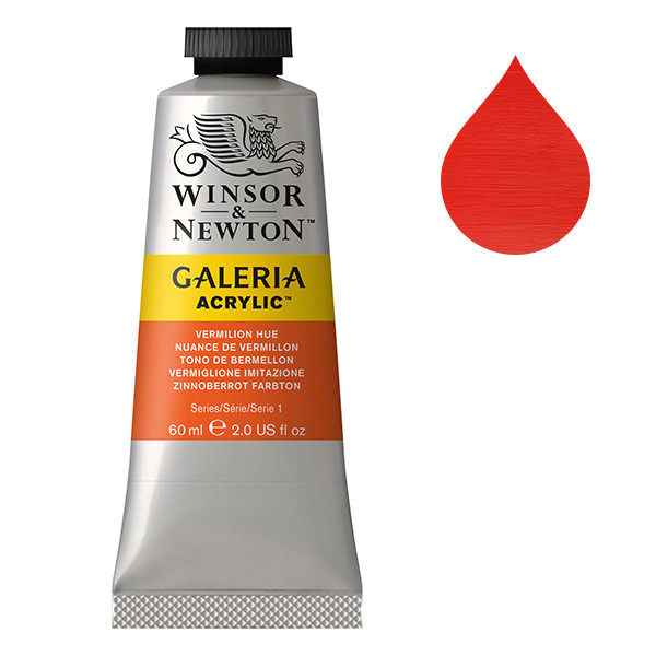 Winsor & Newton Galeria peinture acrylique (60 ml) - 682 nuance de vermillon 410056 - 1