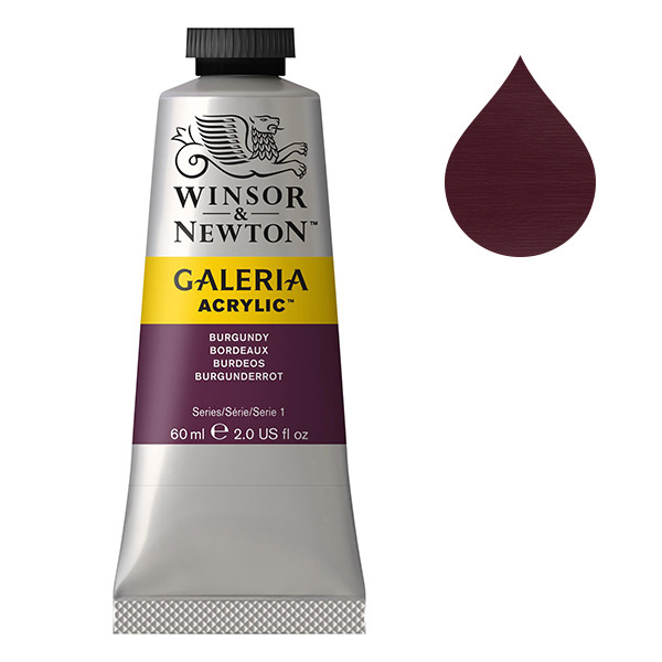 Winsor & Newton Galeria peinture acrylique (60 ml) - 75 bourgogne 410001 - 1