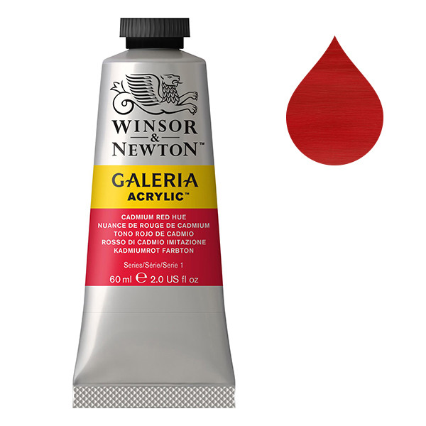 Winsor & Newton Galeria peinture acrylique (60 ml) - 95 nuance de rouge de cadmium 410006 - 1