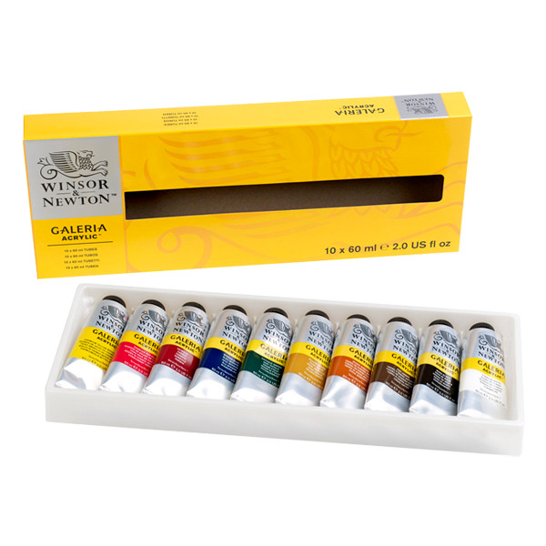 Winsor & Newton Galeria peinture acrylique en tubes de 60 ml (10 pièces) 410182 - 1