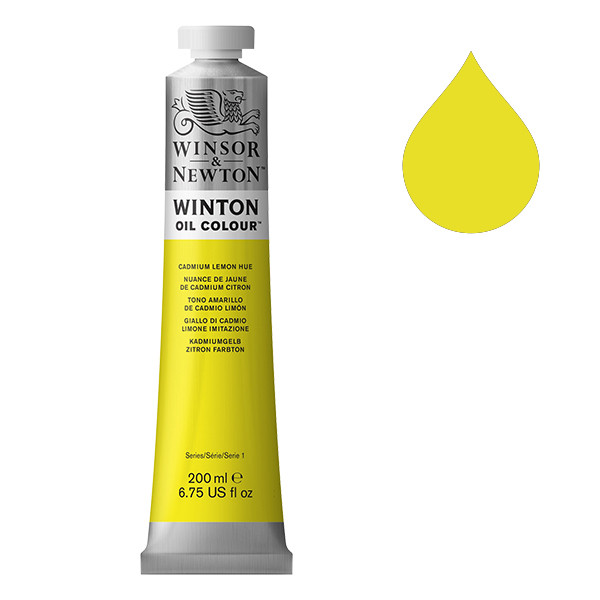 Winsor & Newton Winton peinture à l'huile (200 ml) - 087 nuance de jaune de cadmium citron 410306 - 1