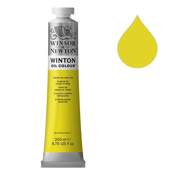 Winsor & Newton Winton peinture à l'huile (200 ml) - 346 nuance de jaune citron 410326 - 1