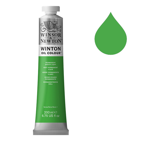 Winsor & Newton Winton peinture à l'huile (200 ml) - 483 vert permanent clair 410334 - 1