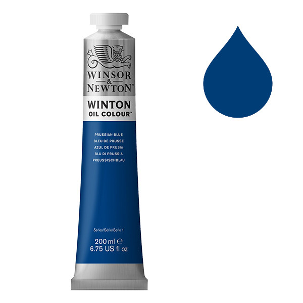 Winsor & Newton Winton peinture à l'huile (200 ml) - 538 bleu de Prusse 410337 - 1