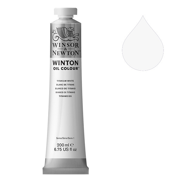 Winsor & Newton Winton peinture à l'huile (200 ml) - 644 blanc de titane 410344 - 1