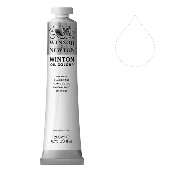Winsor & Newton Winton peinture à l'huile (200 ml) - 748 blanc de zinc 410349 - 1