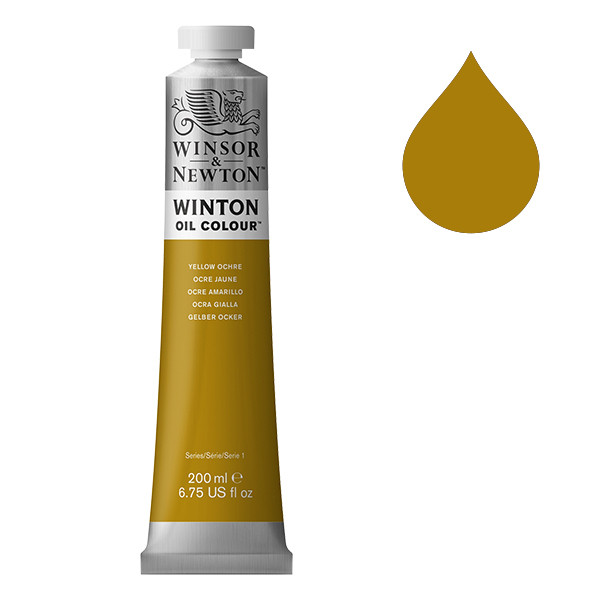 Winsor & Newton Winton peinture à l'huile (200ml) - 744 ocre jaune 410348 - 1