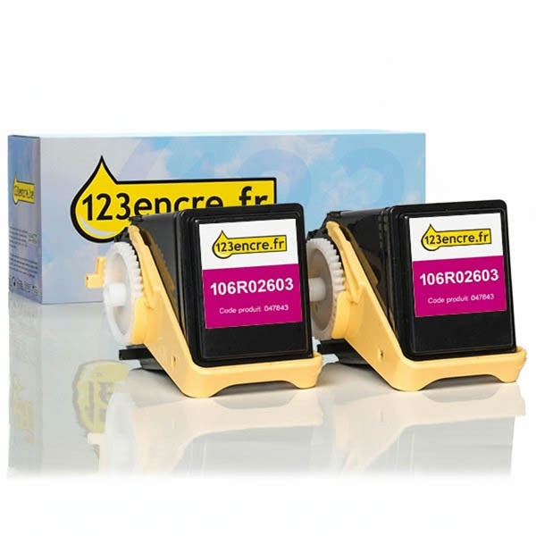 Xerox 106R02603 toner haute capacité 2 pièces (marque 123encre) - magenta 047843 - 1