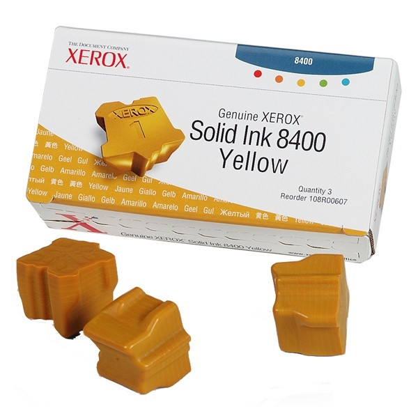 Xerox 108R00607 encre solide jaune 3 pièces (d'origine) 046729 - 1
