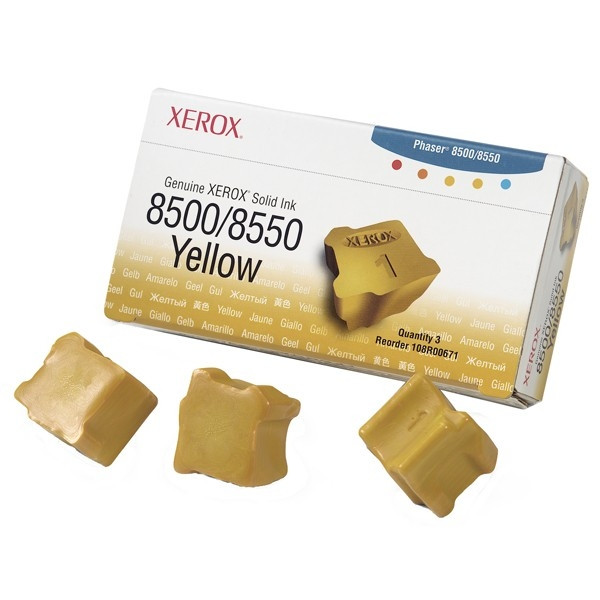 Xerox 108R00671 encre solide jaune 3 pièces (d'origine) 046930 - 1