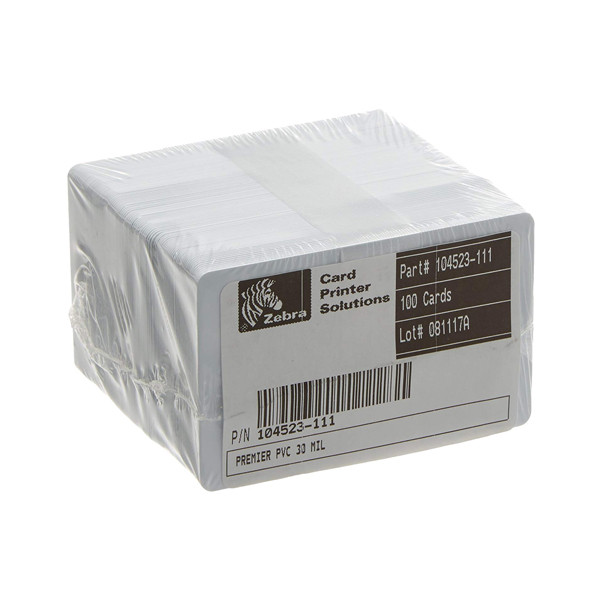Zebra 104523-111 cartes PVC (500 pièces) - blanc 141499 - 1