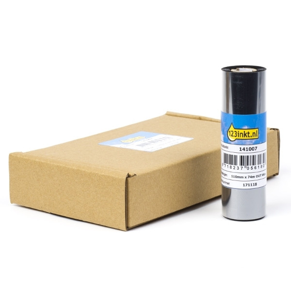 Zebra 2300 ruban de cire (02300GS11007) 110 mm x 74 m (5 rubans) marque 123encre 141007 - 1