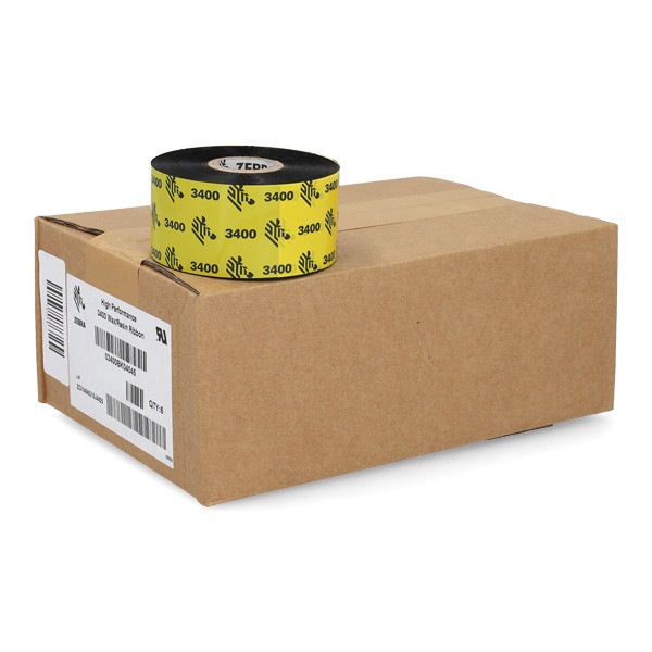Zebra 3400 ruban de cire/résine (03400BK04045) 40 mm x 450 m (6 rubans) 141110 - 1