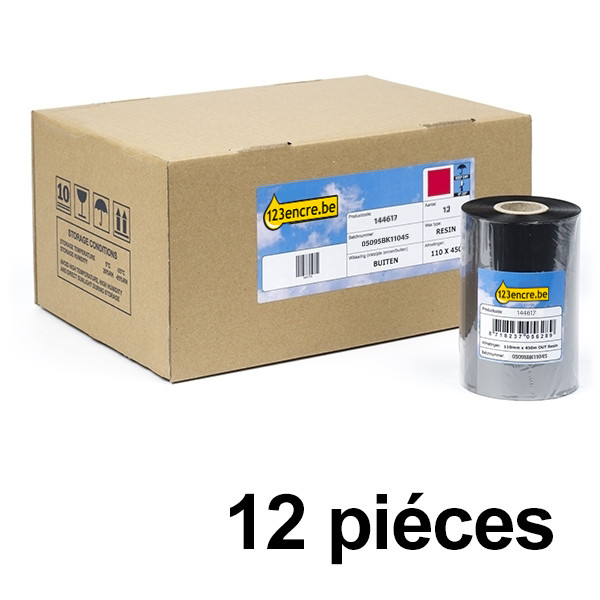Zebra 5095 (05095BK11045) 110 mm x 450 m 12 rubans (marque 123encre) 144617 - 1