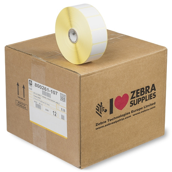 Zebra Z-Select 2000D étiquettes amovibles (800261-107) 38 x 25 mm (12 rouleaux) 140096 - 1