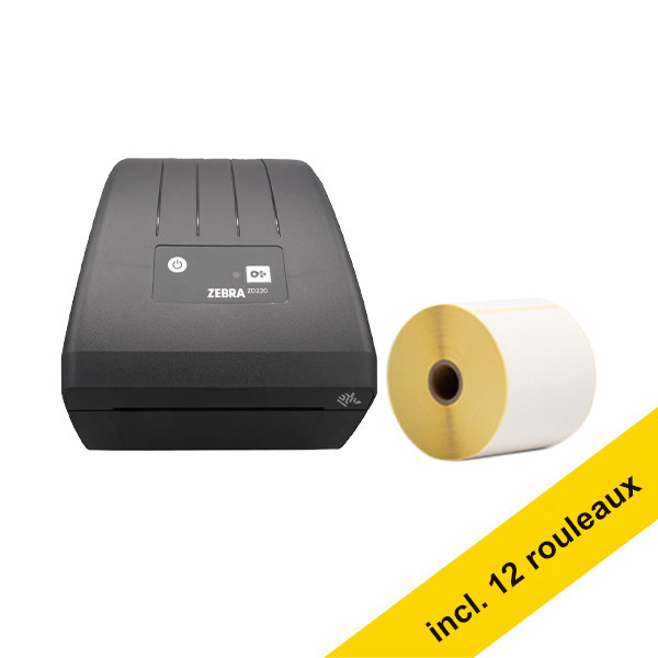 Zebra ZD220d imprimante d'étiquettes thermique directe avec USB + 12 rouleaux 832933 - 1