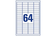 64 par feuille (48,5 x 16,9 mm)