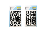 Lettres et chiffres autocollants