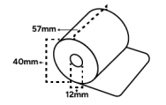 Rouleaux thermiques 57x40x12 mm