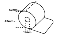 Rouleaux thermiques 57x47x12 mm