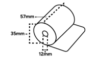 Rouleaux thermiques 57x35x12 mm