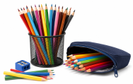 Crayons de couleur pour l'école